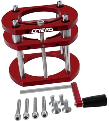 JISADER elevación Mesa fresadora con Herramienta carpintería sujeción 4 mordazas para Banco carpintería, Rojo