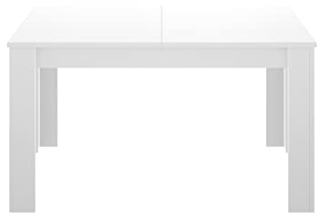 LIQUIDATODO ® - Mesa extensible de 140x90cm moderna y barata ext a 190cm en blanco brillo