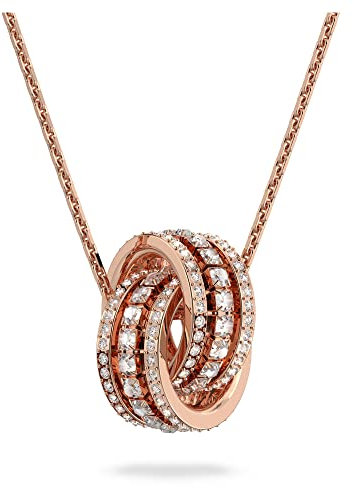 Swarovski Pendente Further, Bianco, Placcato Oro Rosa