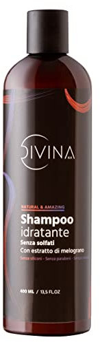 Shampoo Idratante per capelli mossi, ricci, super-ricci, afro Natural&Amazing di DIVINA BLK con estratti di melograno (400ml)