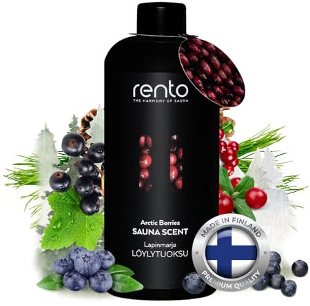 Rento Sauna-Duft Arktische Beeren 400 ml - Natürlicher Sauna-Aufguss mit Beeren-Duft - angenehmes, beruhigendes Aroma für volle Entspannung