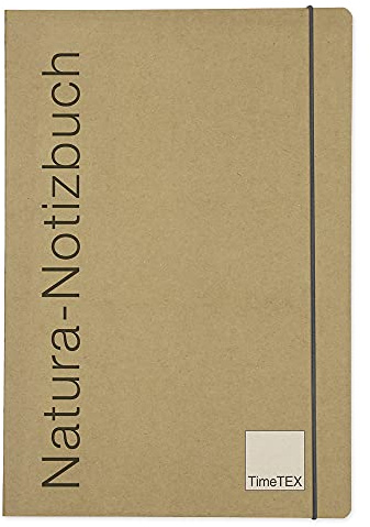 TimeTex Natura-Notizbuch A5-Plus mit Karton-Cover - 198 Seiten - mit Verschlussgummi - 10353