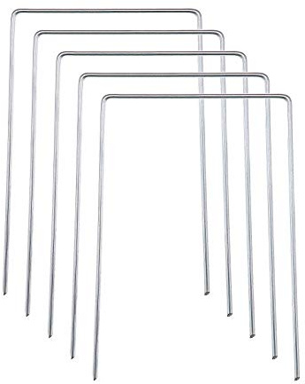 50 unids césped U-Pin metal galvanizado clavija grapa para granja hoja de plástico césped artificial césped fijación
