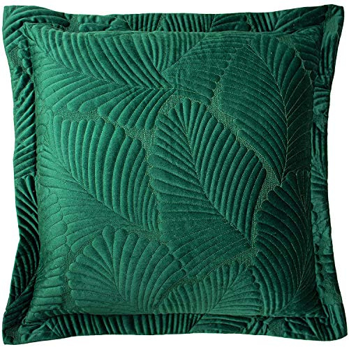 Paoletti Palmeria Cushion Cover, Emerald, 60 x 60cm