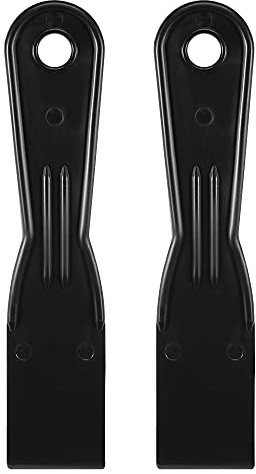 sourcing map Spatule Grattoir Couteau à Masticage 1.5 ABS Plastique Plâtre Plaque Réparation Épandeur Paroi Couvrant Lissant Noir 2Pcs