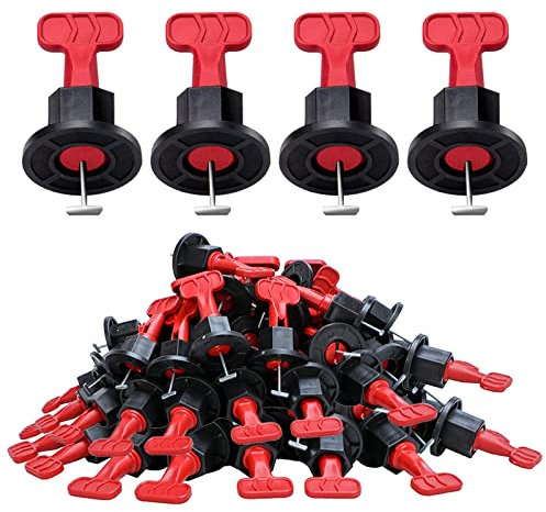 Tile Leveling System Kit 100pcs Tile Leveler Spacers, 2 Special Wrenches, 10 T-pins