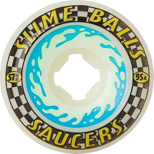 Slime Balls Skateboard-Rollen, 99a, Weiß, 57 mm