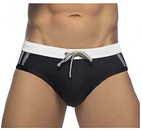 Detwen Herren Badeslip mit Abnehmbarem Polster Schnelltrocknende Badehose Kurz Swim Briefs