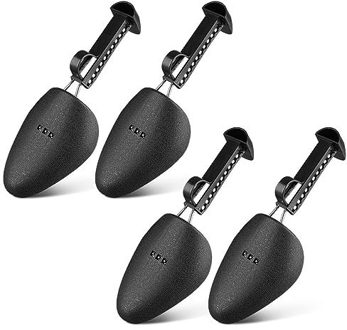 2 Paia di plastica Regolabile Shoe Tree Leggero Scarpa Barelle Scarpe Shape Keeper Pratico Nero Regolabile Lunghezza Shoe Shape Support (Uomini)