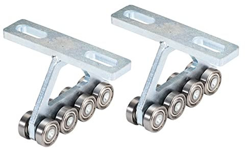 2 piezas de carro polipasto para polipasto eléctrico PA200-1000, grupo carro 8 ruedas para canales, puntal 1-5/8 pulgadas