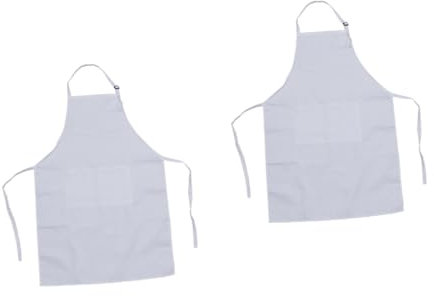 MAGICLULU 2 Stück 2 Lätzchen für Herren-Overalls Latzschürzen mit Backschürze grillschürze für männer malschürze kinder Küchenschürze Lätzchen Kochschürze Haushalt Arbeitskleidung Mann Weiß