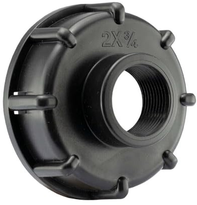 MiJunHD IBC Storage Tank Reducing Adapter S60x6 60mm Coarse Thread to G 3/4=25mm=DN20 Female Thread Reducer Connector for Homes, Gardens, Water Tanks (1 Piece)