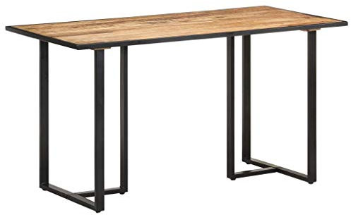 CIADAZ Matbord 140 cm grovt mangoträ, matbord, trädkantbord, matbord, matbord, köksbord – 320691