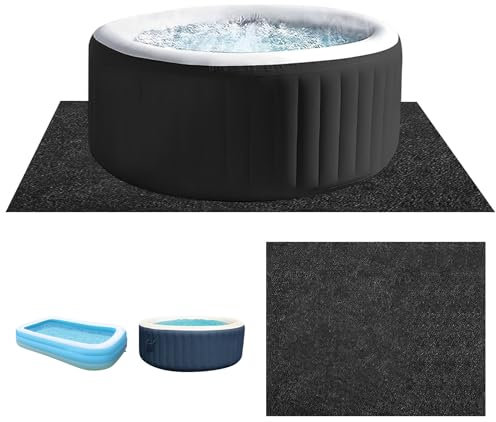 LMYSUFI Pool Bodenplane, Poolunterlage rutschfest, Reißfest, Wärmedämmend, Wasserdicht, Pool Bodenschutzmatte (quadratisch 231 * 201 cm)