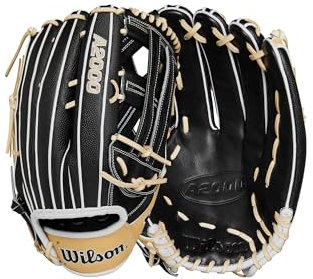 WILSON Unisex-Erwachsene A2000 SP14SS Slowpitch Softball-Handschuh Softbll, Schwarz/Blond/Weiß, 14