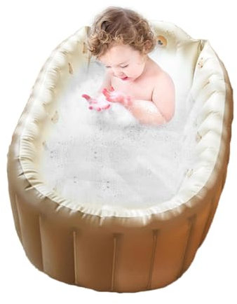 Baignoire Gonflable pour Tout-Petits, 1, Piscine pour , siège de Bassin de Piscine | Baignoire de Douche à air Pliable pour bébé, Design Doux, Confortable pour l'intérieur et la Plage, Bain REM