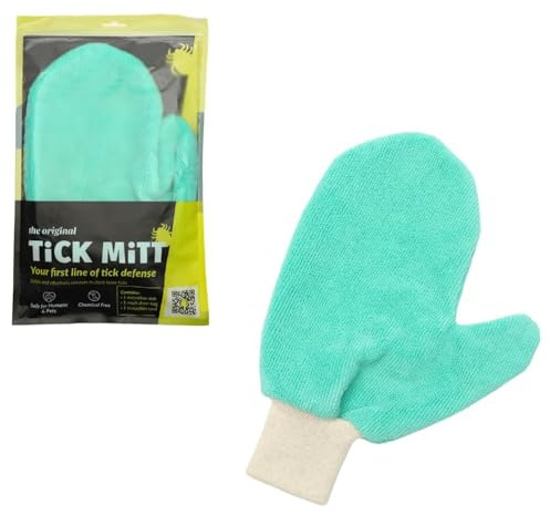 TiCK MiTT Blue Protective Glove for Tick Removal from Pets & Humans - Easy, Gentle, Chemical-Free Tick Handling - Portable & Durable for Outdoor Adventures