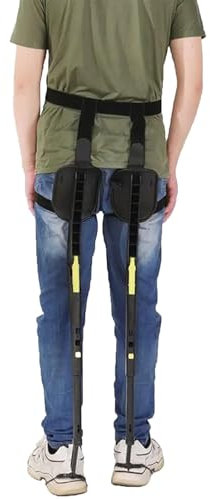 Dremdo Einstellbare Chairless Wearable Invisible Chair, Chairless Stuhl Tragbare Bein Ergonomie Leichte Sitzfläche, Überall Stehendes Stuhl Für Angeln, Konzert, Fotografen,Schwarz,B