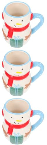 Alipis 3stücke Weihnachtlicher Schneemann-tasse Aus Süße Weihnachtsbecher Für Kaffee Tee Und Büro Und Festliche Anlässe