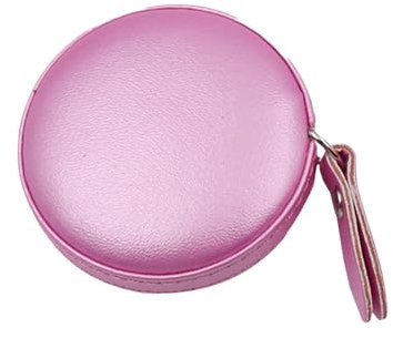 FDHBDF 1 ruban de mesure rond en cuir rose de 1,5 m pour voiture, rétractable, pour la mesure de la hauteur, de la poitrine, de la taille, des hanches
