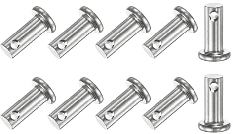 M METERXITY 10 Stück Einloch Klauenstifte M6 x 16mm 304 Edelstahl Flachkopf | Verbindungsscharnierstift, Für mechanische Verbindungen/Fixteile/Schiffsausrüstung, Wiederverwendbar, Klauenstifte