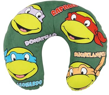 United Labels Teenage Mutant Ninja Coussin de nuque de voyage confortable Motif Tortues Ninja Vert