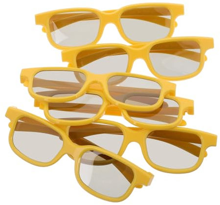JOINPAYA 6stücke Brillen Für Filme Robuste Und Vielseitige Eyewear Für Kino Schule Und Spiele Gelbe Brillen Für Fesselndes Filmerlebnis