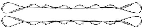 Asyduey 2pcs Daisy Chains Nylon Kletterriemen Verstellbare Klettergurte Climbing Seil Daisy Chain Fuer Outdoor Sport Camping