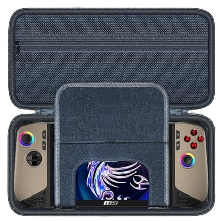 Wanaiha Hard Case für MSI Claw 8 AI+ / Lenovo Legion Go S Gaming Konsole, Schwarz, kompatibel mit MSI Claw 8 AI+, Lenovo Legion Go S, EVA Schale, Reißverschluss, Handschlaufe Griff