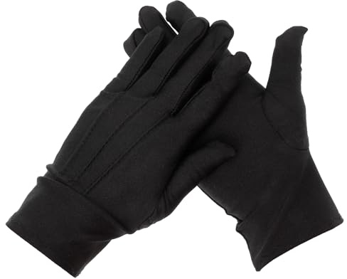 Baumwollhandschuhe Weiß|Paradehandschuhe für Herren & Damen|Formelle Etikette-Handschuhe mit Schnappverschluss|Unisex Baumwolle Handschuhe für Smoking, Kostüm & Ehrengarde|Ideal für Münzen & Schmuck