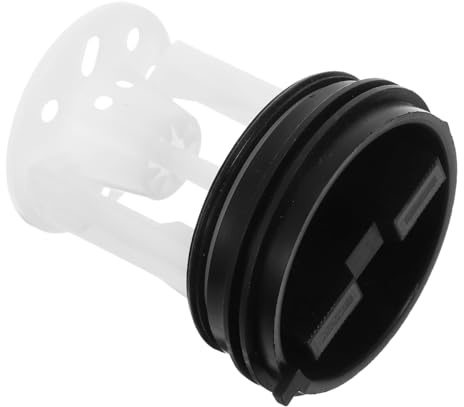 Washer Drain Hose Seal Plug with Integrated Filter Mesh Black | Abs Construction, Leakproof Design, Easy Installation, Universal Fit, Floor Drain Backflow Prevention, Laundry Rooms