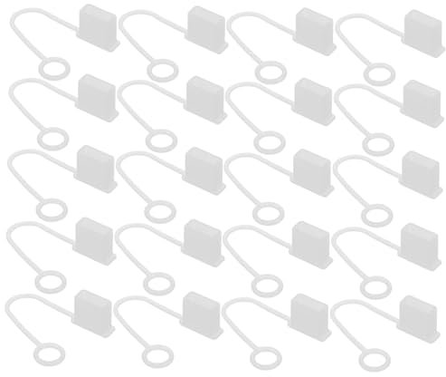 RORPOIR 30 Piezas Manguito Protector del Cable de Datos Cubierta Protectora del Cable de Carga Tapa de conexión USB Cubierta Impermeable del Puerto de Carga Gel de sílice Transparente