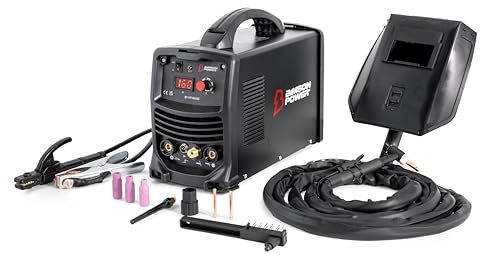 Bimson Power IGBT DC MMA TIG Inverter Welder 160A – Portable 2-in-1 High-Frequency TIG & Stick Welding Machine for Stainless Steel, Alloys & Carbon Steel – 230V Plug, Generator Safe, Complete Kit