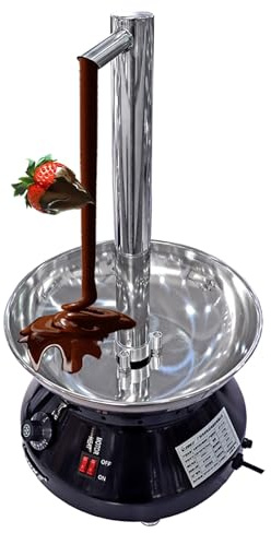 LFHWHKJ Máquina for Fuente de Chocolate, Cascada de Chocolate con Grifo, raspador, tapete antigoteo, 1 kg de Salsa de Chocolate, Cepillo y tapete antigoteo for Fiestas, Bodas y cumpleaños.(Black)