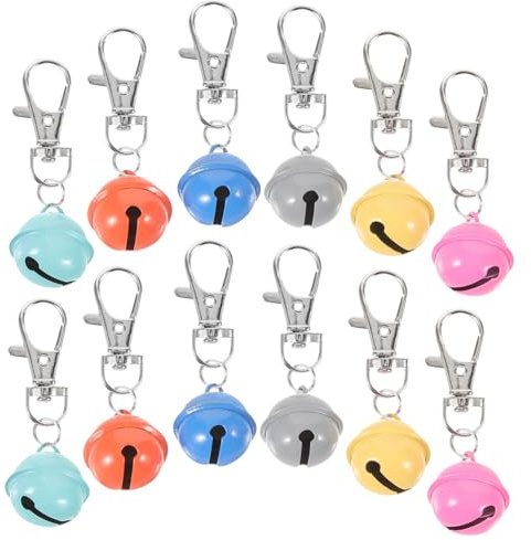 Milisten 12 Pezzi Campanellini per Collare Animali Domestici Resistenti e Compatti Campanellini Decorativi per DIY e Accessori Collare Colore Casuale