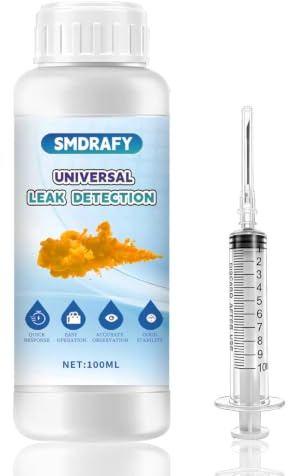 100ml Tinta Fuga Piscina, Fluoresceína Tinte Para Fugas De Agua | Solubilidad En Agua, Alta Fluorescencia, Fluorescente Para Detección Piscinas, Fontanería, Coches Y Aires Acondicionados