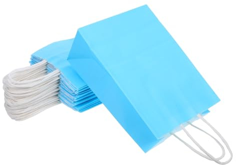 Hohopeti 25 St Små Pappersbärkassar med Handtag Festlig Förpackning för Bakverk Kaffe och Presenter Kraftpapper för Födelsedagar Bröllop och Shower Praktisk och Elegant