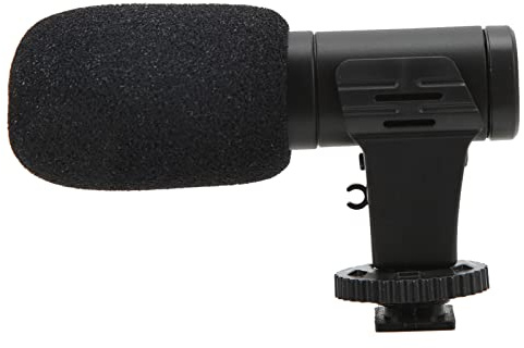 BONKZEBU MIC 06 -Mikrofon für Mobiltelefone, Reduziert Geräusche für Live-Konferenz-Video-Vlog, ABS-Material, Schwarz, Plug-and-Play für Youtuber/Blogger