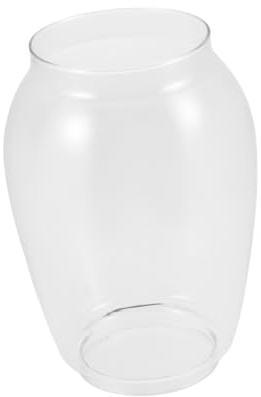 ELEOUTI Cubierta Vintage Retro de Vidrio Adecuado para Decoración Exterior Pantalla de Vidrio Redonda Instalación Sencilla para Lámpara de Queroseno para Lámpara de Aceite
