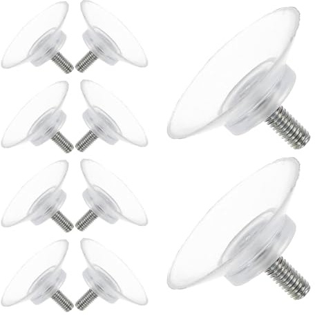 SUPVOX Lot de 10 Ventouses Transparentes en PVC Vis Petites Ventouses pour Verre de Table Fixation Puissante et Fiable Accessoires Multifonctions pour Meubles en Verre Stable et Sécurisé