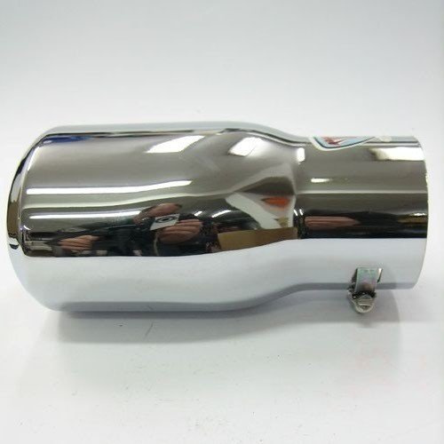 Auspuffblende Oval Endrohr Edelstahl Auto Endrohrblenden Auspuffendrohr Auspuffrohr Tuning Universell Schalldampf Blende Sport Oval Chrom Auspuffspitzen 43-55mm