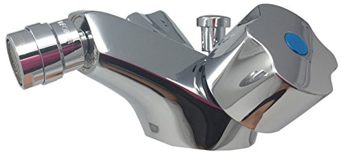 Zucchetti Rubinetteria Z5561P Gruppo Rubinetteria per Bidet Maschio-Fe mm Ina Mf con Scarico, Grigio