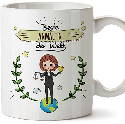 (Tazza in Tedesco) Avvocato Mug/Mug Gift Tazza da caffè Bella e Divertente - Best Lawyer in The World - Ceramic 350 ml