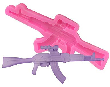 3D Silicone Gun Shape Cake Mould Cookie Mold Chocolate Mold DIY Fondant Baking Tool Cake Decoration Kitchen Baking Utensils