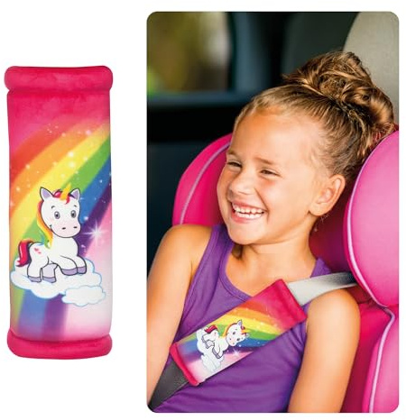 HiTS4KiDS Gurtpolster Einhorn – Komfort & Sicherheit für alle Sicherheitsgurte – Verhindert Reiben & Scheuern – Angenehmes Tragegefühl – Gurtpolster Kinder