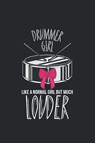 Notenheft: Das Notenbuch für alle Schlagzeuger ♦ über 100 blanko Seiten im 6x9 Format zum niederschreiben deiner besten Songs und Lieder ♦ Motiv: Drummer girl 14