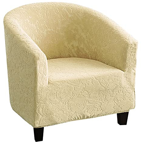 DZYP Sesselbezug Sesselschoner Jacquard Sesselüberwurf Elastisch Sesselhusse Stretch Couch Überwurf Stuhl Husse Für Clubsessel Loungesessel Cocktailsessel (Gelb)