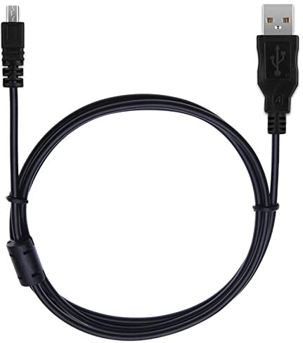 Rnitle Câble USB compatible avec Panasonic/Lumix/Nikon DMC-FZ1000 -FZ300 -FZ200 -FZ72 -FZ70 DMC-FT5 -FT30 Charge USB Data données,1,5 m(Noir)