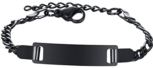 ✿ Babyarmband med anpassat namn, Namn/Datum/Koordinater,Armband ID-namn,Gåva, rostfritt stål