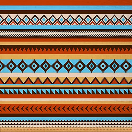 Aztekenstoff Meterware Boho Tribal Polsterstoff Mandala Exotisches Gitter Dekostoff Geometrische Streifen Drinnen Draußen Stoff DIY Art Wasserdichter Stoff Grau Weiß 276 x 150 (HxB)